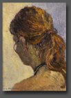 Girl with ponytail 24x18cm